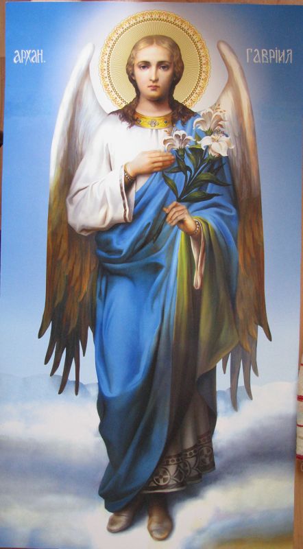 Holy Archangel Gabriel painted icon