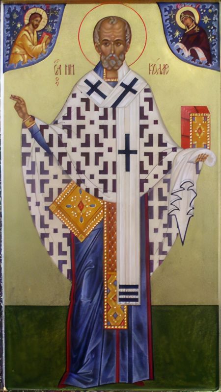 Рукописна мірна ікона Св Миколай