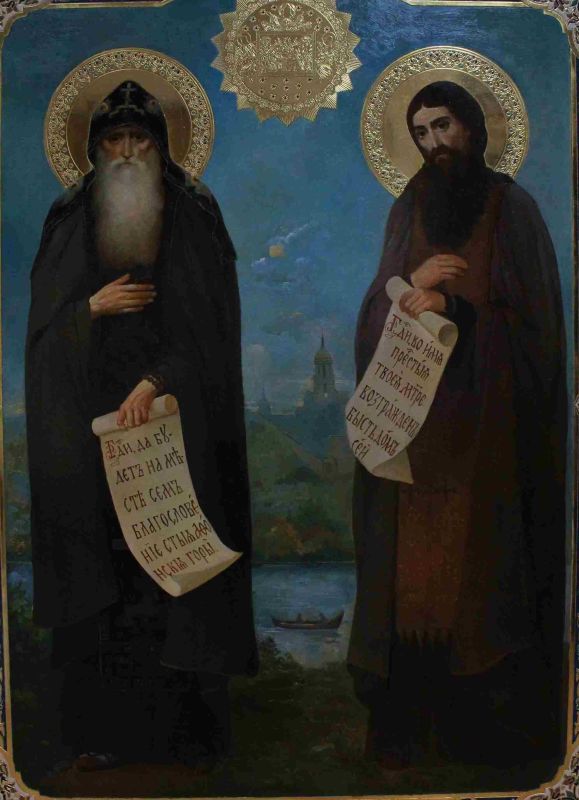 Преподобні Антоній і Феодосій ікона