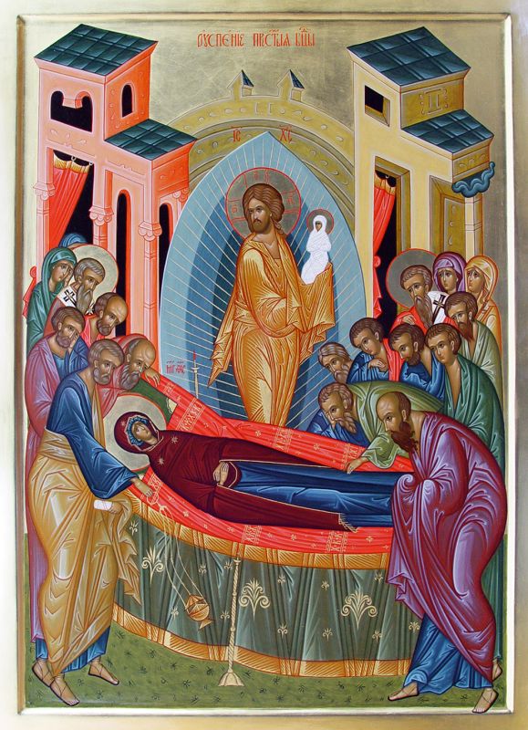 Assumption of the Blessed Virgin Mary written icon