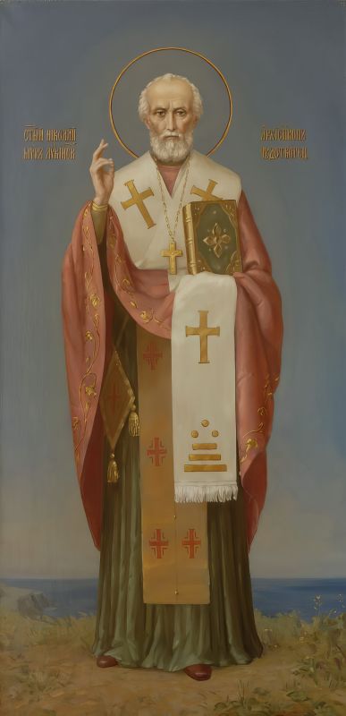 St. Nicholas is a painted icon
