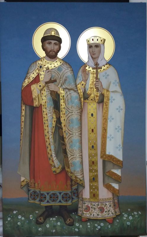 Written icon Saints Peter and Fevronia